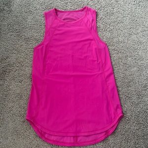 lululemon sculpted tank, size 2, sonic pink